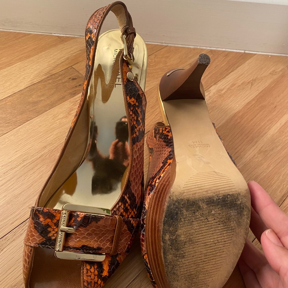 Michael Kors Python Heels Worn Once!! Like New. B… - image 2